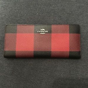 Plaid Coach Wallet